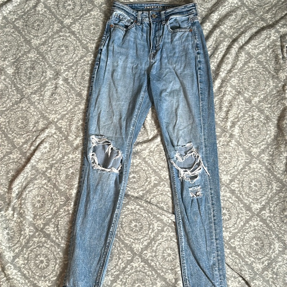 American Eagle 00 Long Strigid Mom Jeans Lightly Loved